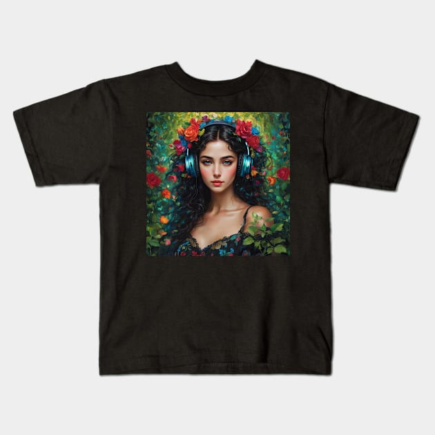 florist girl Kids T-Shirt by TrvlAstral